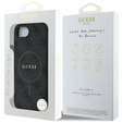 GUESS Telefontok a iPhone 16E, 4G Ring Classic Logo, fekete