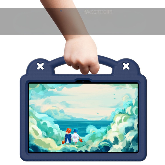 Gyermek tok Lenovo Tab TB311FU, Cute Patterns, állvánnyal, sötétkék