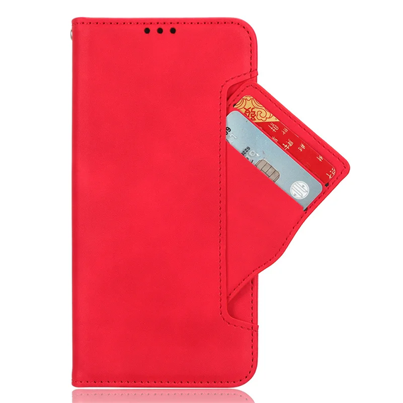 Pattintható tok a Realme 12 Pro 5G / 12 Pro+ 5G, Card Slot, piros