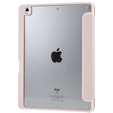 Tok iPad 10.2 2021 / 2020 / 2019, Smartcase Hybrid, tolltartó résszel, rózsaszín