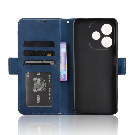 Pattintható tok a Oppo A5 Pro 5G, Card Slot, sötétkék