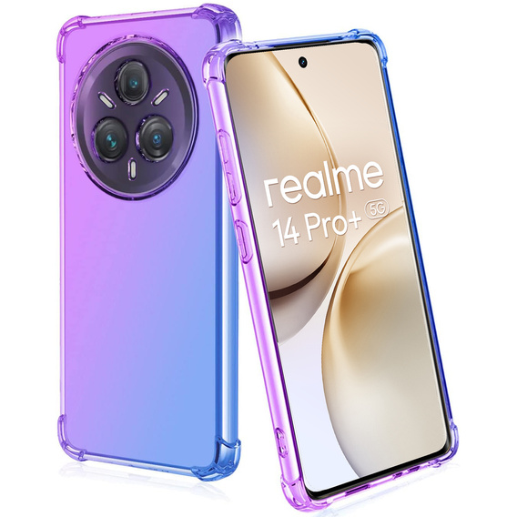 Tok Realme 14 Pro+ 5G, Gradient Dropproof, Lila / kék