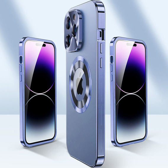 Telefontok a iPhone 13 Pro Max, Dual Glass, Magsafe-hoz, kék