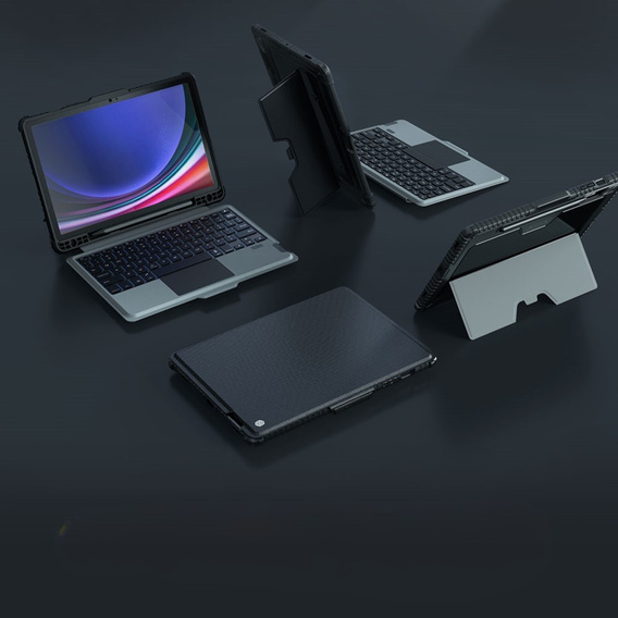 Tok + billentyűzet Galaxy Tab S9, NILLKIN Bumper Pen Slot, fekete