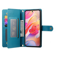 Pattintható tok a Samsung Galaxy A56 5G, Wallet Zipper Pocket, kék