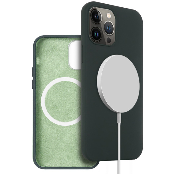 Telefontok a iPhone 14 Pro Max, Silicone MagSafe, zöld