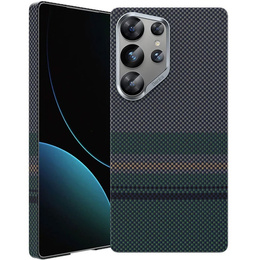 BENKS Kevlar tok Samsung Galaxy S25 Ultra, MagSafe, Carbon Fiber, fekete