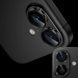 Fényképezőüveg iPhone 16 / 16 Plus készülékhez, fekete fém borítással ERBORD