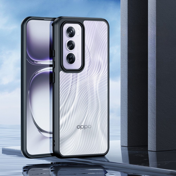 DuxDucis tok Oppo Reno 12 Pro, Aimo case, átlátszó / fekete