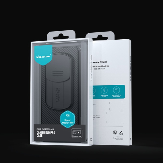 Tok Honor Magic 6 Pro 5G, páncélozott Nillkin, CamShield Pro, fekete