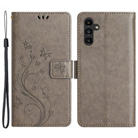 Pattintható tok a Samsung Galaxy A55 5G, Wallet, Butterfly, lila