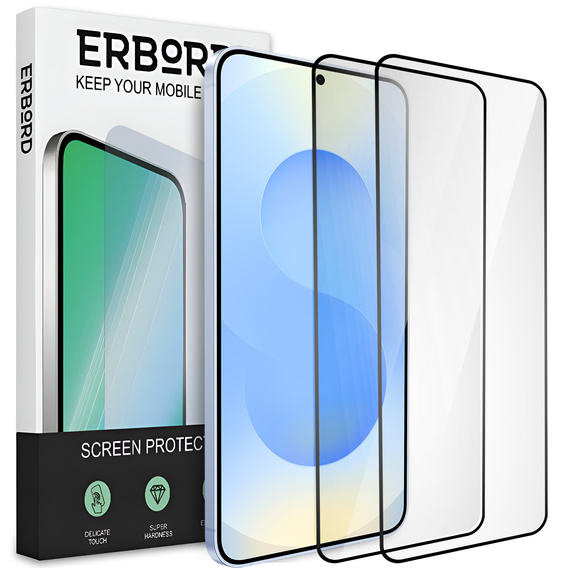 2x edzett üveg a Samsung Galaxy S24, ERBORD 3D teljes képernyő