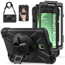 Páncélozott tok Samsung Galaxy Tab Active 3 T570 / 5 X306B iPad Pro 12.9 1, védő 360, hely a tollnak, fekete