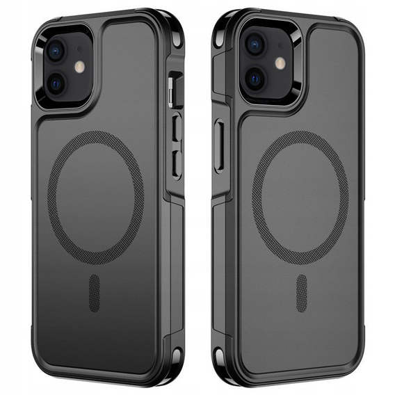 Telefontok a iPhone 12/12 Pro, MagForce MagSafe, fekete