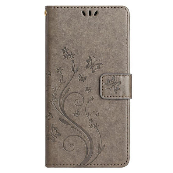 Pattintható tok a Samsung Galaxy A55 5G, Wallet, Butterfly, lila