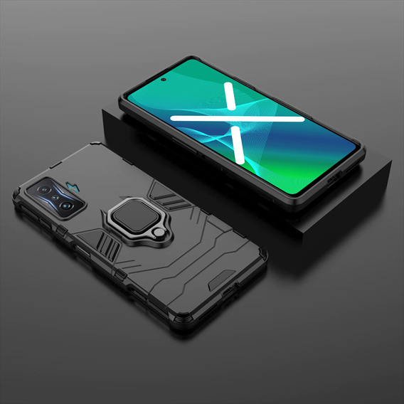Telefontok a Xiaomi POCO F4 GT, Kickstand Ring, fekete