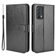 Pattintható tok a Realme GT Master, Crazy Horse Wallet, fekete