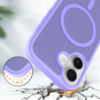 Matt tok iPhone 17 készülékhez, MagSafe, áttetsző lila