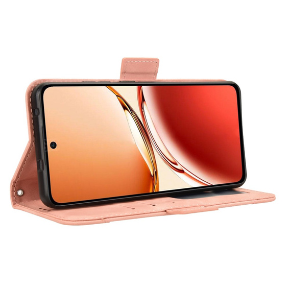 Pattintható tok a Oppo Reno 12FS / 12F, Card Slot, rózsaszín