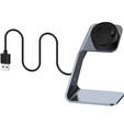 Alumínium USB dokkolóállomás a Garmin Fenix 7/7S/7X/6/6X/6S/6S készülékhez, szürke