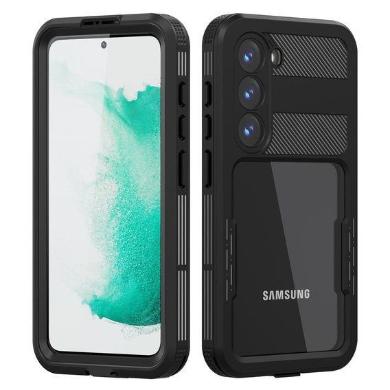 IP68 vízálló tok a Samsung Galaxy S23, fekete