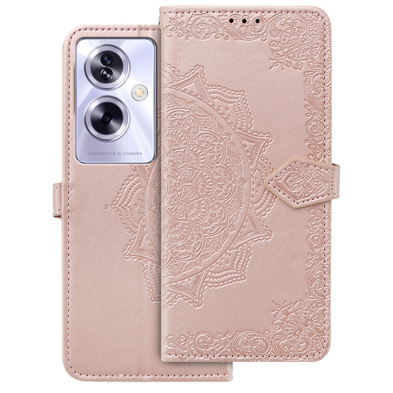 Pattintható tok a Oppo A79 5G, Mandala, rózsaszín rose gold