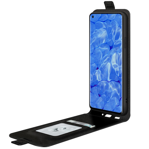 Pattintható tok a Oppo Reno6 Pro 5G, Flip, fekete