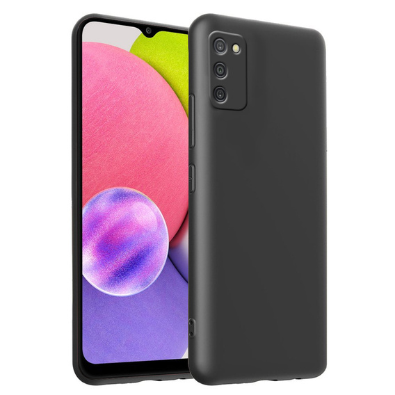 Telefontok a Samsung Galaxy A03S, Silicone Lite, fekete