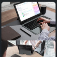 Tok + billentyűzet Galaxy Tab S9, NILLKIN Bumper Pen Slot, fekete