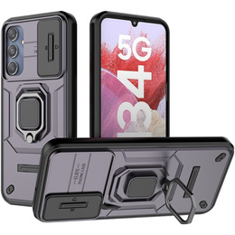 Telefontok a Samsung Galaxy M34, KickStand Camera Lens, lila