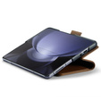 CASEME flip tok Samsung Galaxy Z Fold6 5G, Litchi Wallet, barna