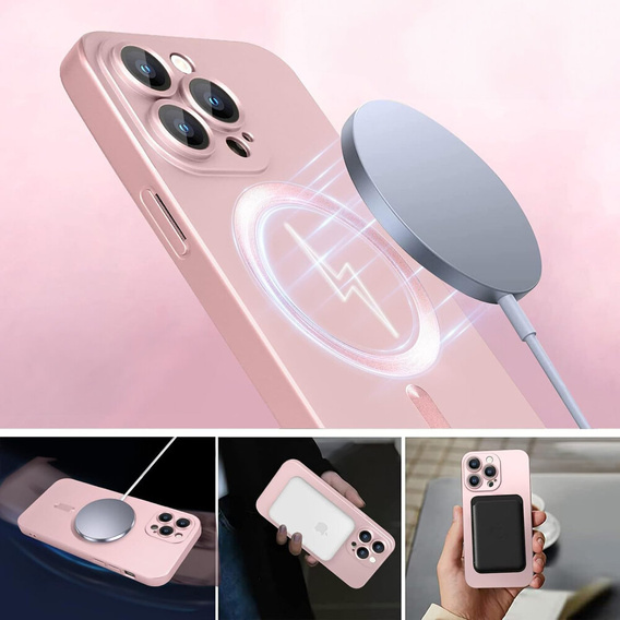 Tok iPhone 16 Pro Max-hoz, ColorMag, MagSafe-hoz, rózsaszín