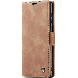 CASEME tok Samsung Galaxy S22 Ultra, Leather Wallet Case, barna