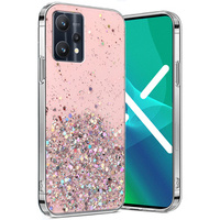 Telefontok a Realme 9 Pro+ Plus / Realme 9 4G, Glittery, rózsaszín