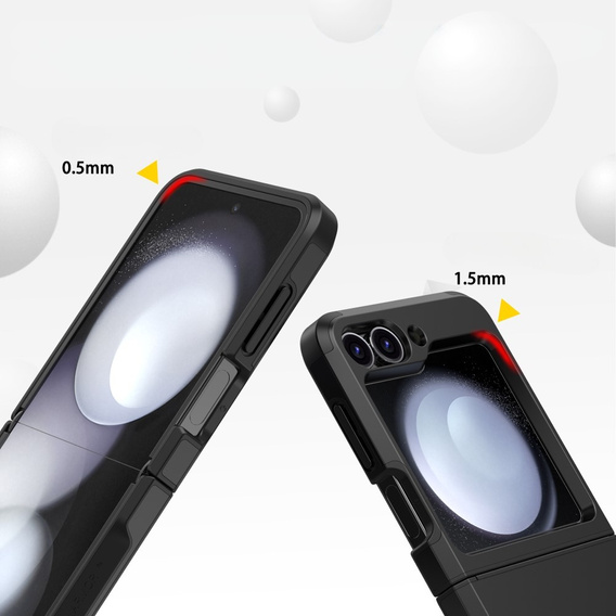 Páncélozott tok Samsung Galaxy Z Flip7 FE / Z Flip6, Armor Shockproof, fekete