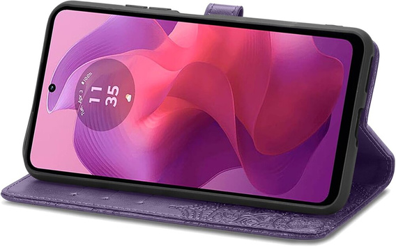 Pattintható tok a Motorola Moto E14, Mandala, lila