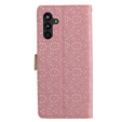 Flap tok Samsung Galaxy A54 5G, Wallet Pocket Zipper Lace, rózsaszín