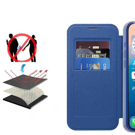 Wallet MagSafe RFID flip tok kameravédelemmel iPhone 17 Pro Max készülékhez