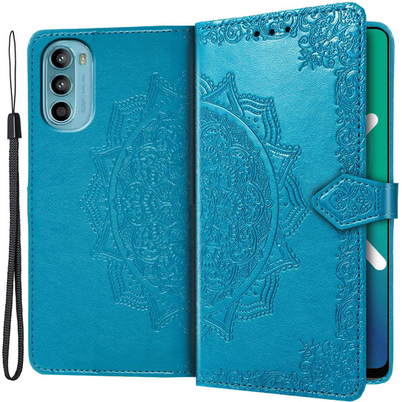 Pattintható tok a Motorola Moto G52 / G82 5G, Mandala, kék