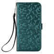 Flap tok Motorola Edge 60 / 60 Fusion, Wallet Rhombus, zöld
