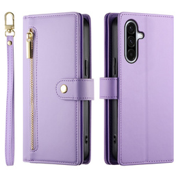 Wallet Zipper Pocket flip tok Samsung Galaxy A17 5G, Wallet Zipper Pocket, lila
