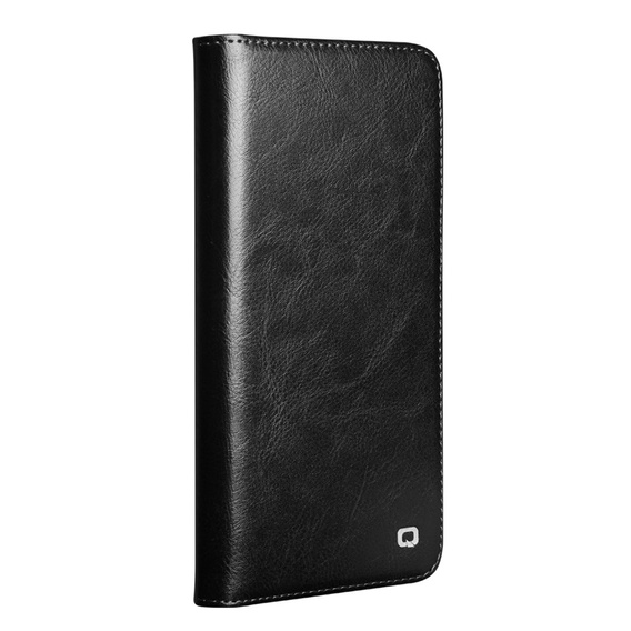 Flip tok Samsung Galaxy S25 FE, QIALINO Leather Wallet, fekete