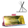 Pattintható tok a Motorola Moto G53 5G / G23 / G13, Wallet, Sakura, kék