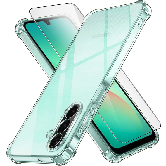 Tok a Samsung Galaxy A26, Erbord Dropproof, átlátszó + Glass