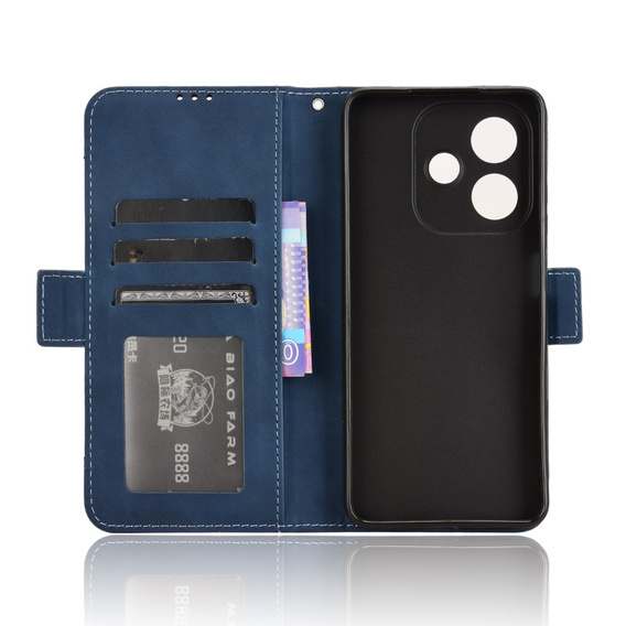 Pattintható tok a Oppo A40 / Oppo A40m, Card Slot, sötétkék