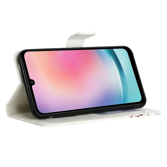 Pattintható tok a Samsung Galaxy A05s Wallet, Butterflies, kék