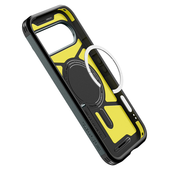 Spigen Tough Armor MagSafe tok a Google Pixel 10 Pro XL-hez, Abyss zöld