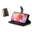 Pattintható tok a Samsung Galaxy A56 5G, Wallet Zipper Pocket, fekete