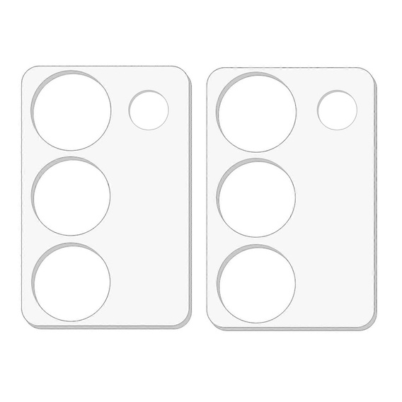 2x ERBORD kamera edzett üveg a Realme 12 Pro / 12 Pro+ készülékhez, átlátszó