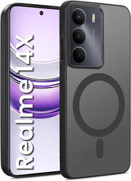 Tok Realme 14X / Realme C75-hoz, MagSafe, ERBORD Matt Case, fekete